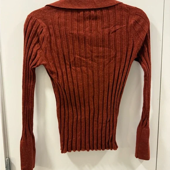 Nicholas Terracotta Ribbed Knit - Picture 3 of 5